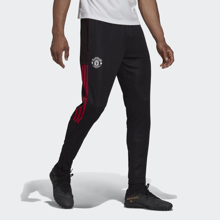 adidas Manchester United Tiro Training Pants - Black | Men's Soccer ...