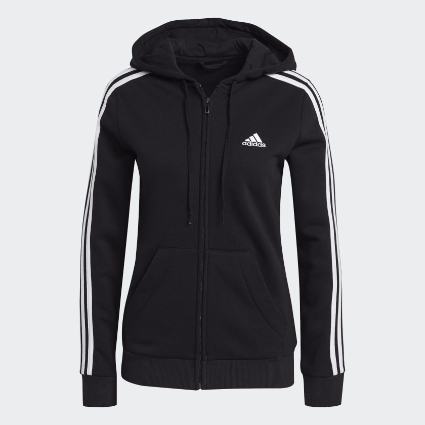 Buzo adidas negro con capucha shop
