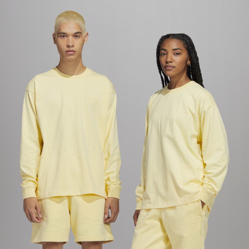 adidas Pharrell Williams Basics Long Sleeve Tee (Gender Neutral) - Yellow | adidas Canada