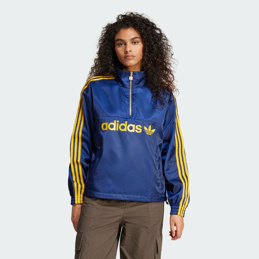 adidas Satin Windbreaker Blue adidas Ireland
