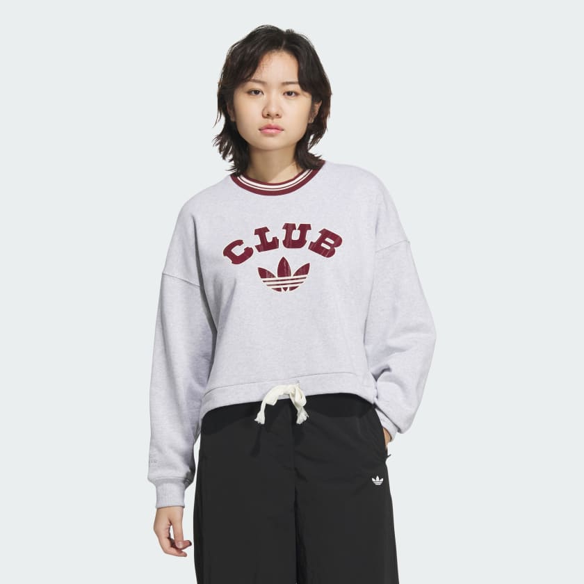 adidas Collegiate Graphics Crew Sweatshirt Grey adidas Malaysia