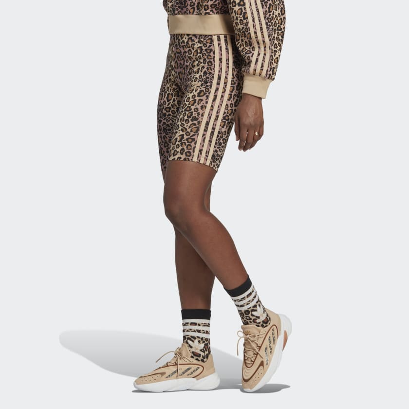 Adidas leopard sale print shorts