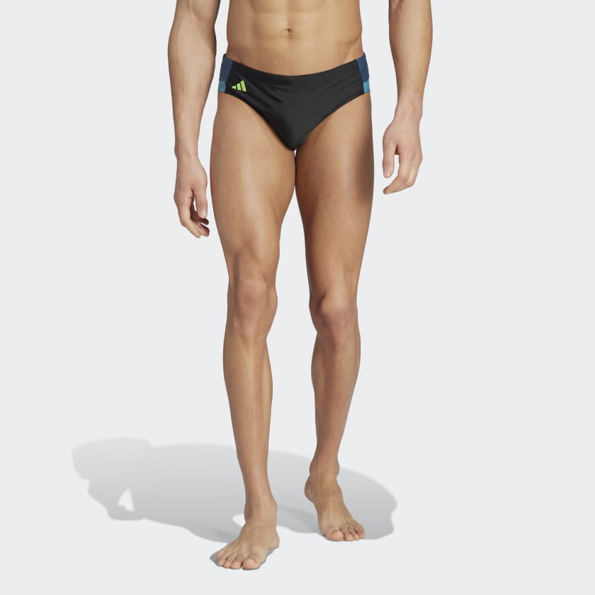 Color block clearance swim trunks