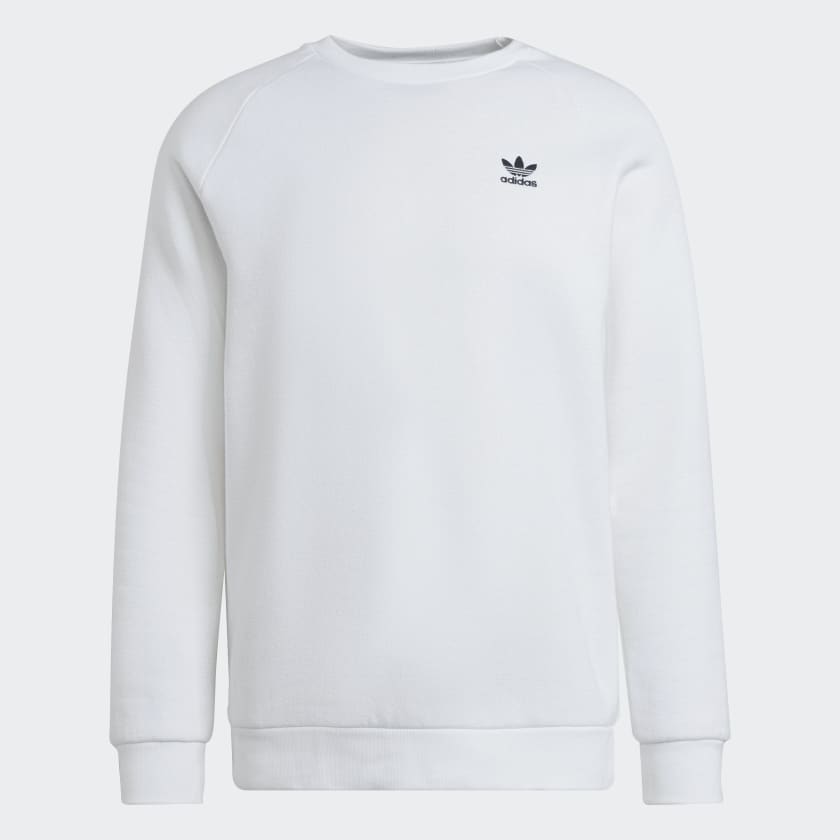 adidas Adicolor Essentials Trefoil Crewneck Sweatshirt - White | adidas ...