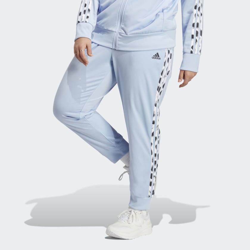 Adidas Essentials Warm-Up Slim Tapered 3-Stripes Track Pants (Plus Size)