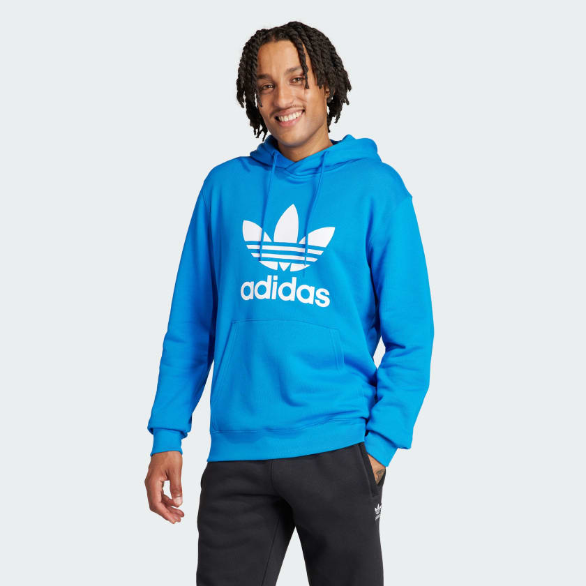 Adidas trefoil hoodie collegiate green 2025