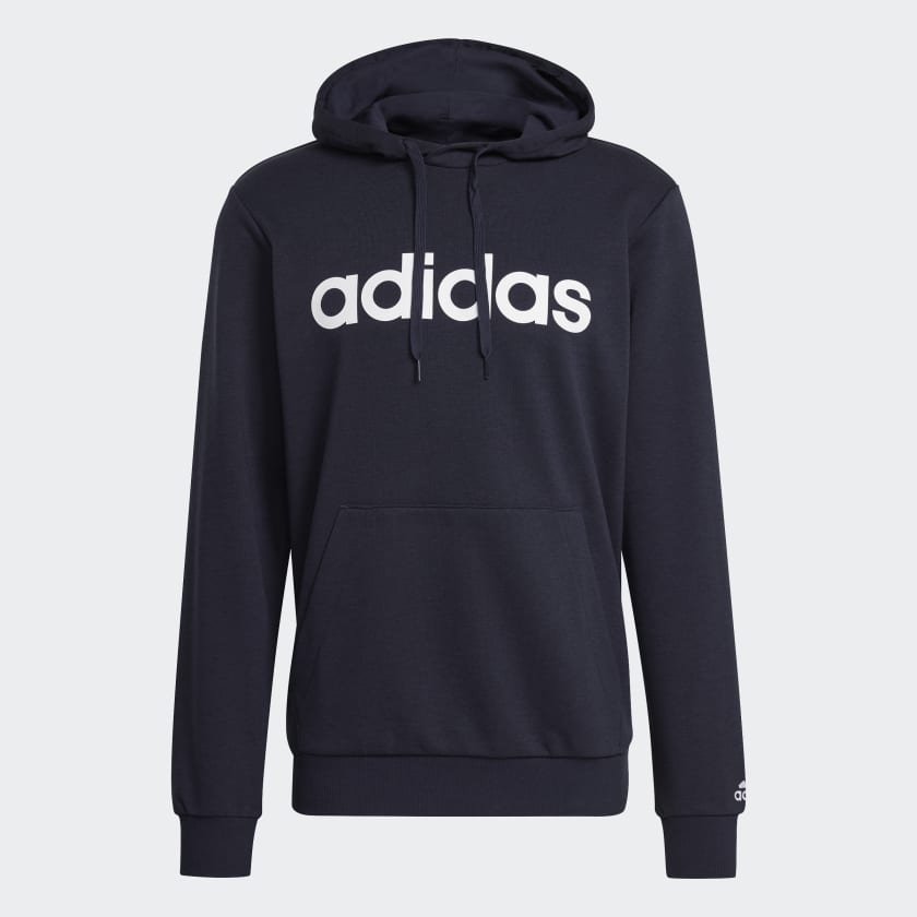 adidas Essentials French Terry Linear Logo Hoodie Blue adidas Thailand