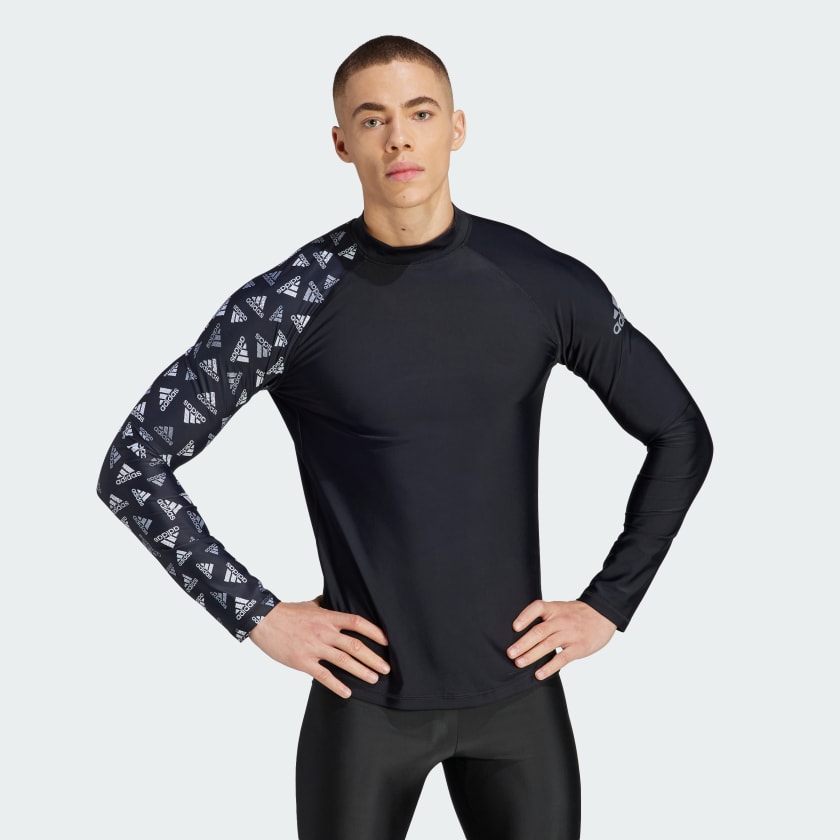 Men's adidas rash guard swim tee new arrivals