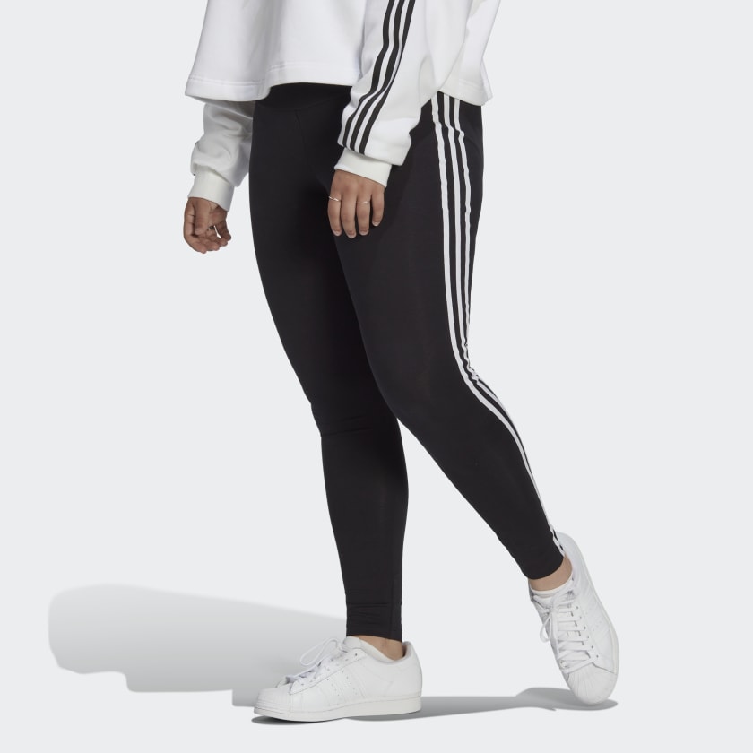adidas Adicolor Classics 3-Stripes Leggings (Plus Size) - Black, Women's  Lifestyle