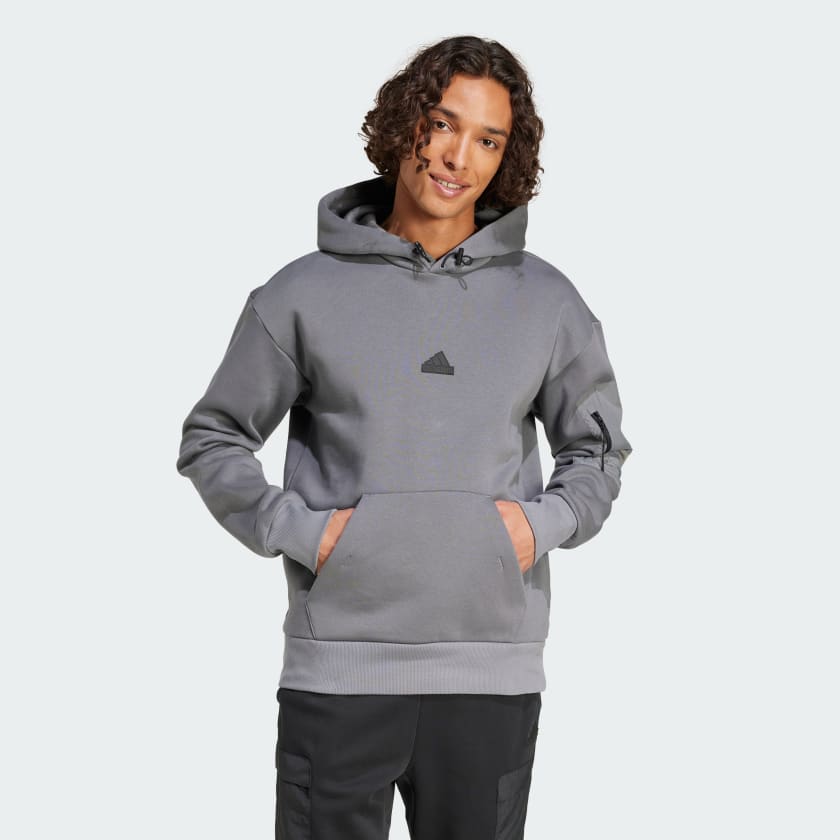 adidas City Escape Fleece Hoodie Grey adidas UK