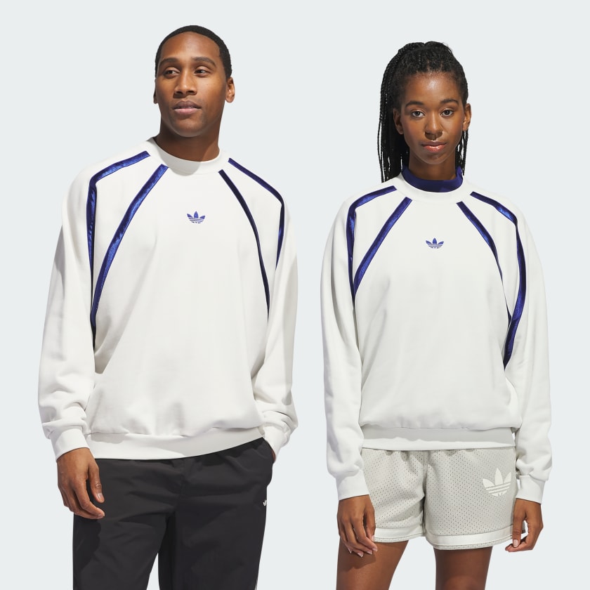 adidas Buzo de Cuello Redondo de Basketball Estampado Unisex Gris adidas Colombia