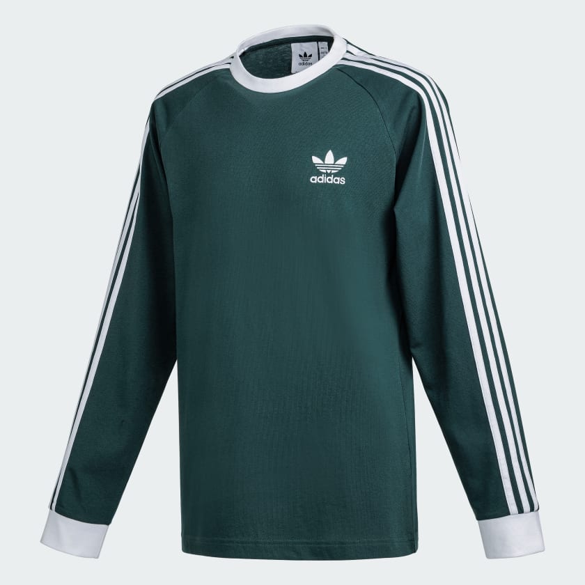 Adidas long sleeve three stripe cheap