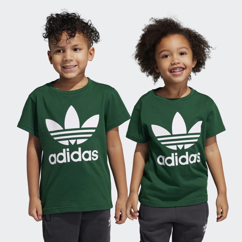 Kids\' Adicolor US - 👕 Green Trefoil adidas Tee 👕 Lifestyle | | adidas