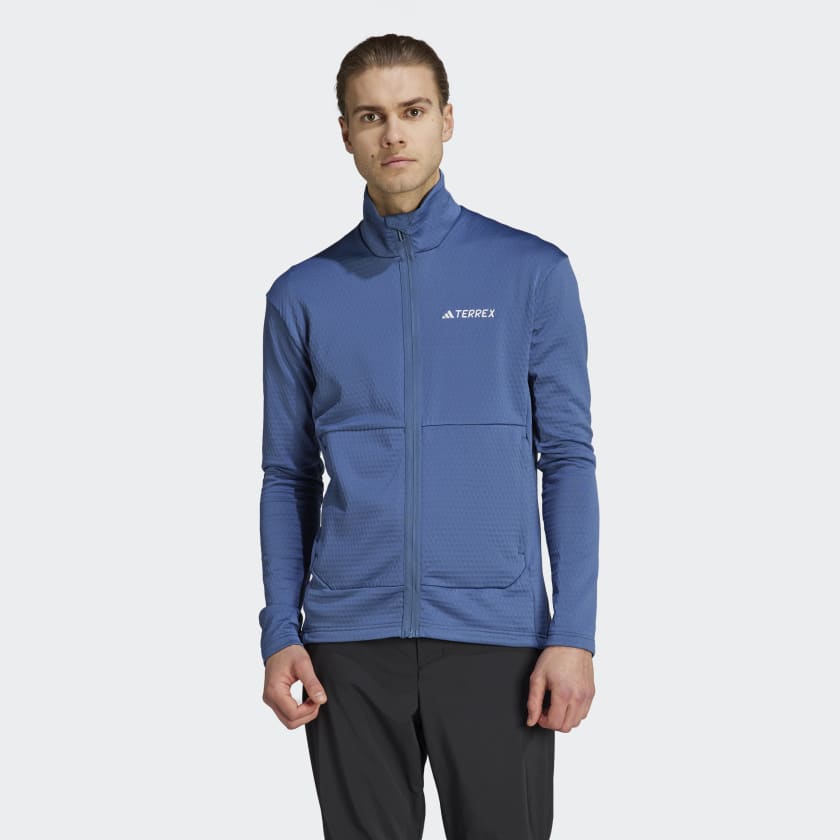 adidas Terrex Multi Light Fleece Full-Zip Jacket - Blue | adidas UK