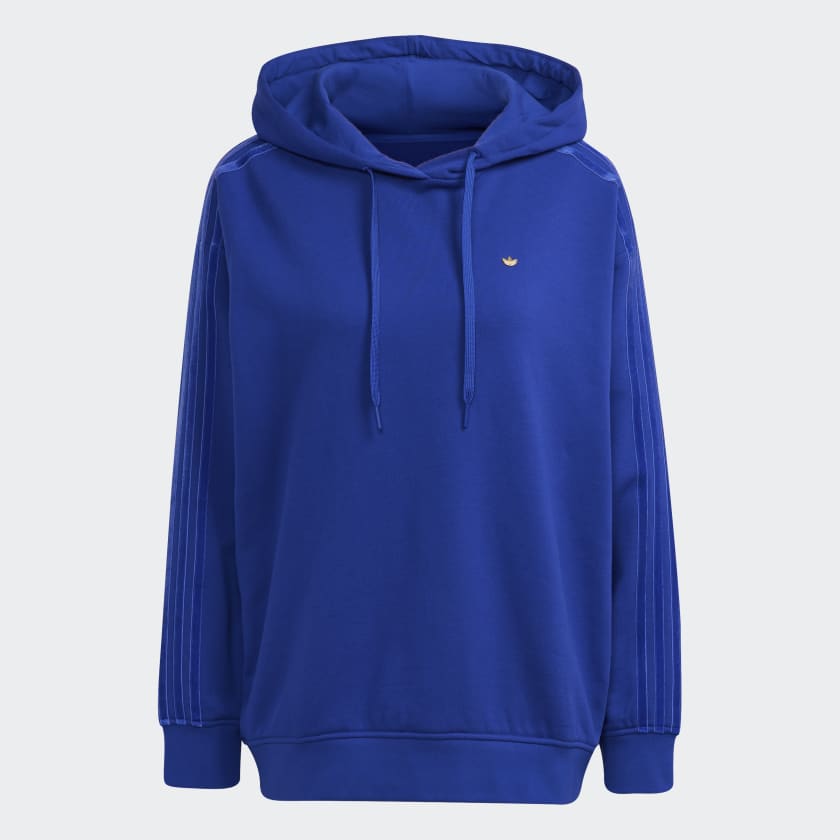 adidas Buzo con Capucha Cozy Oversize con Rayas de Terciopelo y un Trifolio Azul adidas Colombia