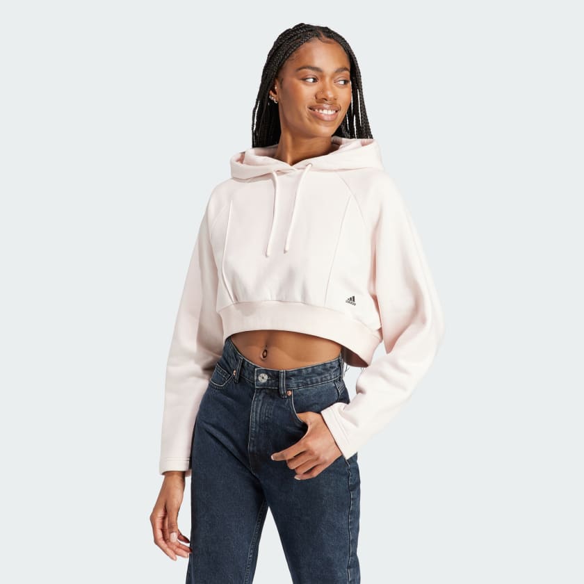 adidas The Safe Place Crop Hoodie - Pink