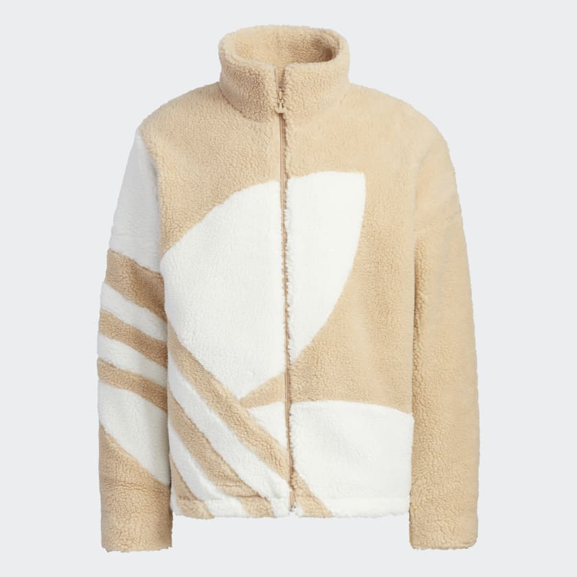 【ADIDAS】Fleece Sherpa シャーパー ジャケット ★追跡可 adidas Color-Block Sherpafleece Full Zip Jacket Black/Wonder