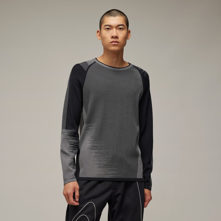 アディダス Y-3 LOGO KNIT SWEATER - ブラック | アディダス ジャパン