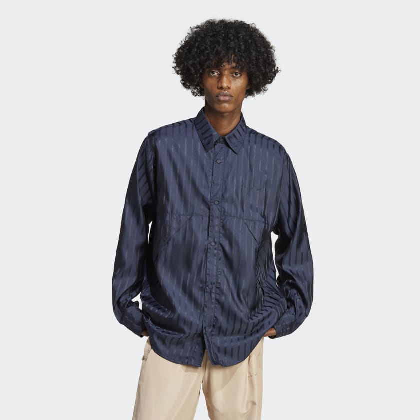 adidas RIFTA City Boy Long Sleeve Oversized Shirt - Blue