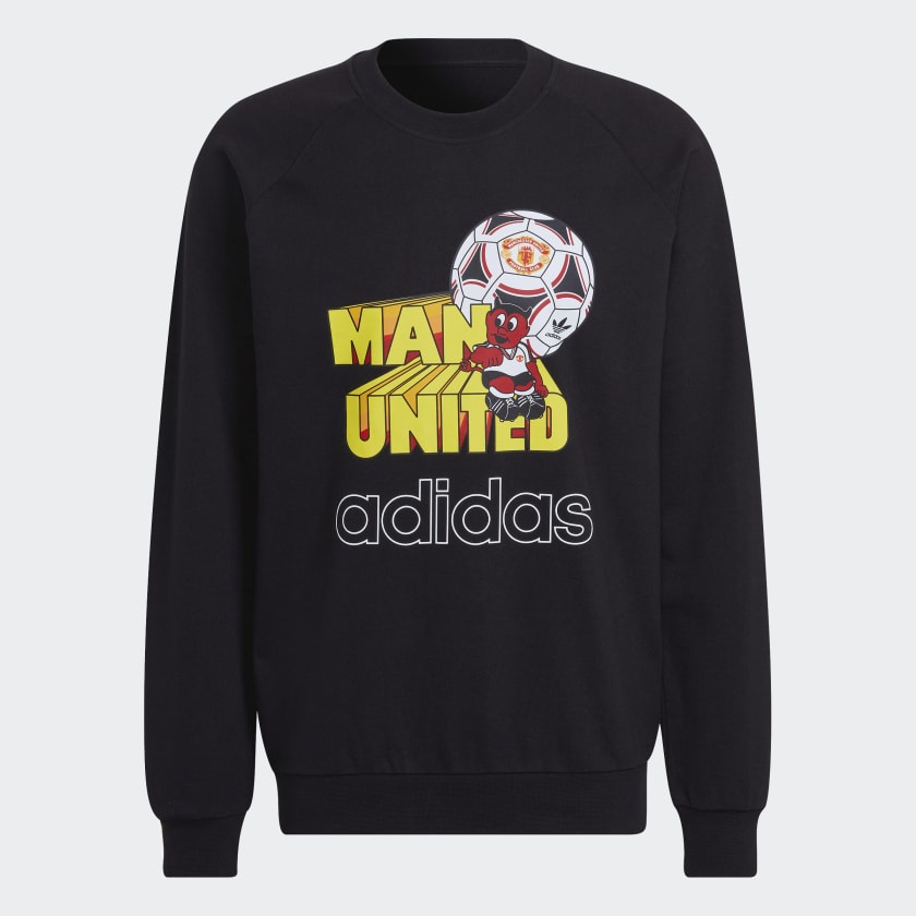 adidas Buzo Estampado Manchester United Negro adidas