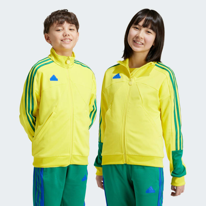 Adidas track top yellow online