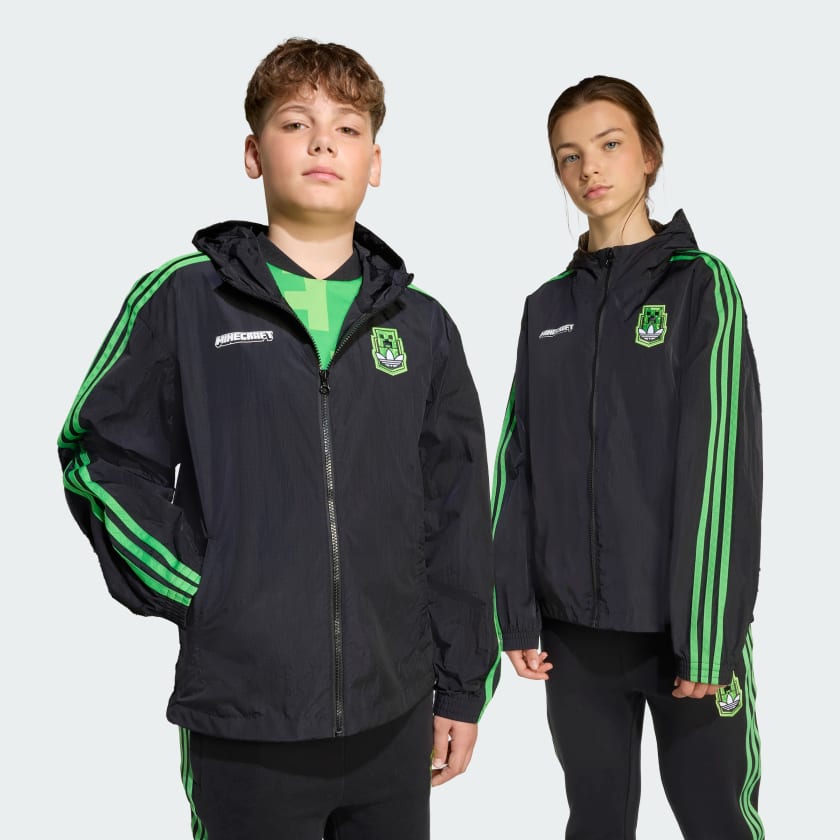 adidas Originals X Minecraft Windbreaker Kids - Black | Free