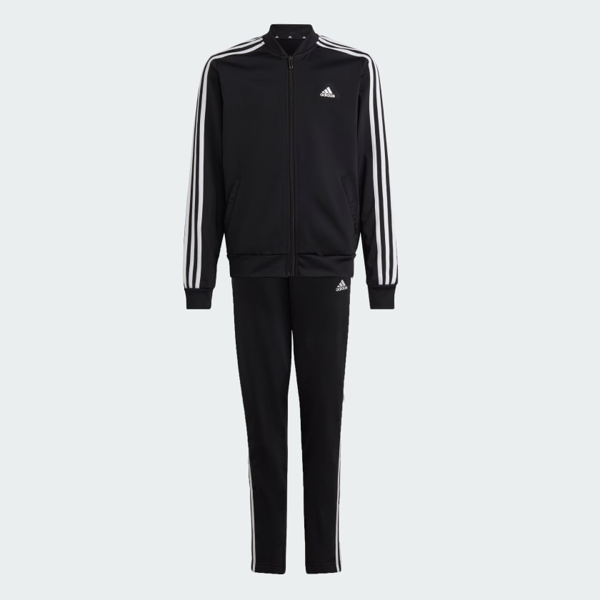 adidas Conjunto Essentials 3 Franjas - Negro | adidas Mexico