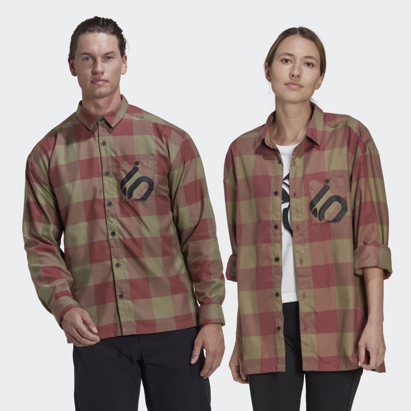 Five Brand of Brave Flannel Shirt (Gender Neutral) - Green | Unisex Mountain Biking adidas US