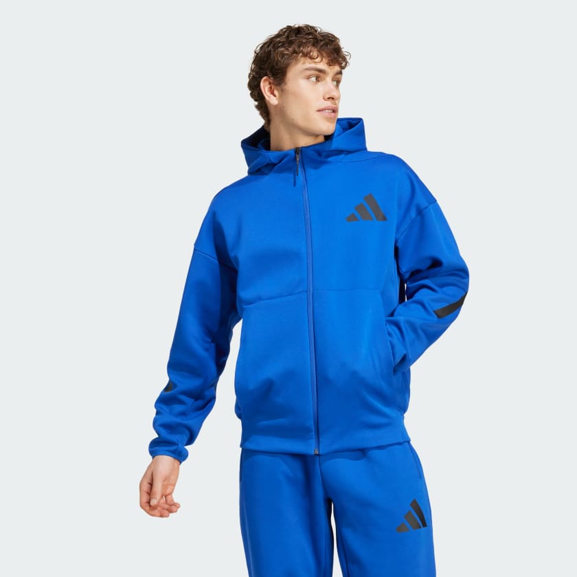 Jaqueta Capuz New adidas Z.N.E. Full Zip Azul adidas adidas Brasil