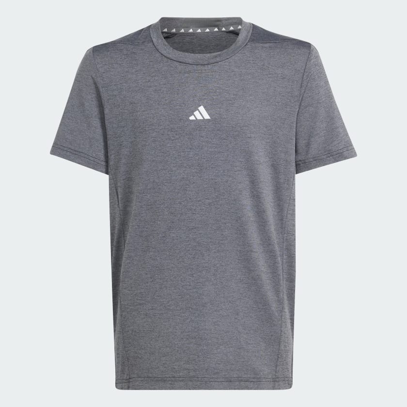 adidas Training AEROREADY Heather T Shirt Kids Black Free Delivery adidas UK