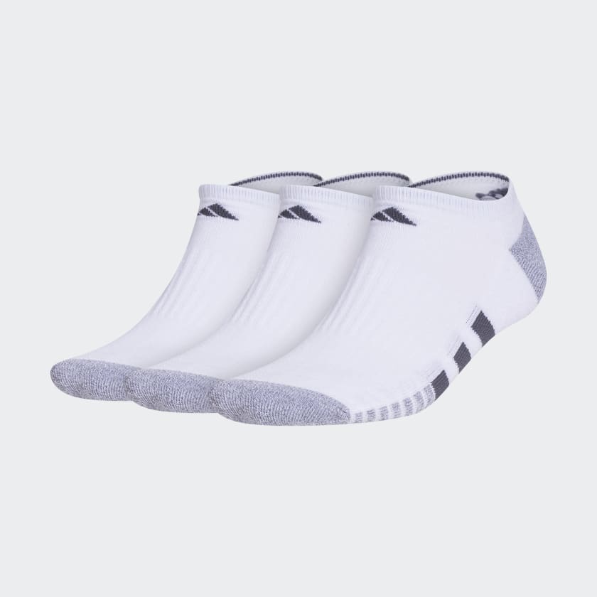 adidas Cushioned No-Show Socks 3 Pairs - White | Free Shipping with ...