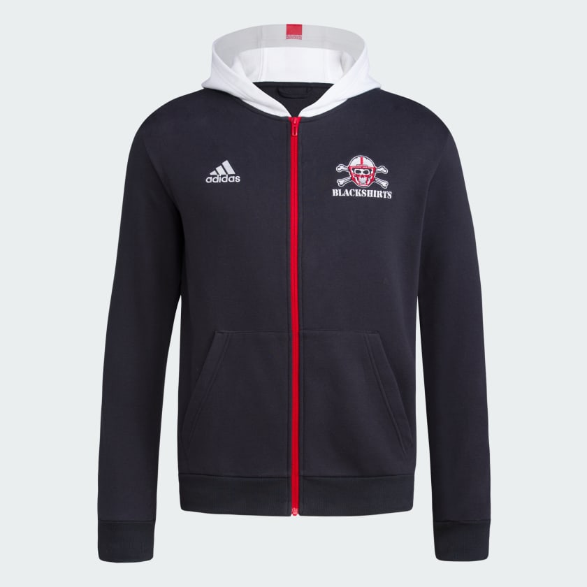 adidas Nebraska Cornhuskers Full Zip Hoodie Black Free Shipping with adiClub adidas US