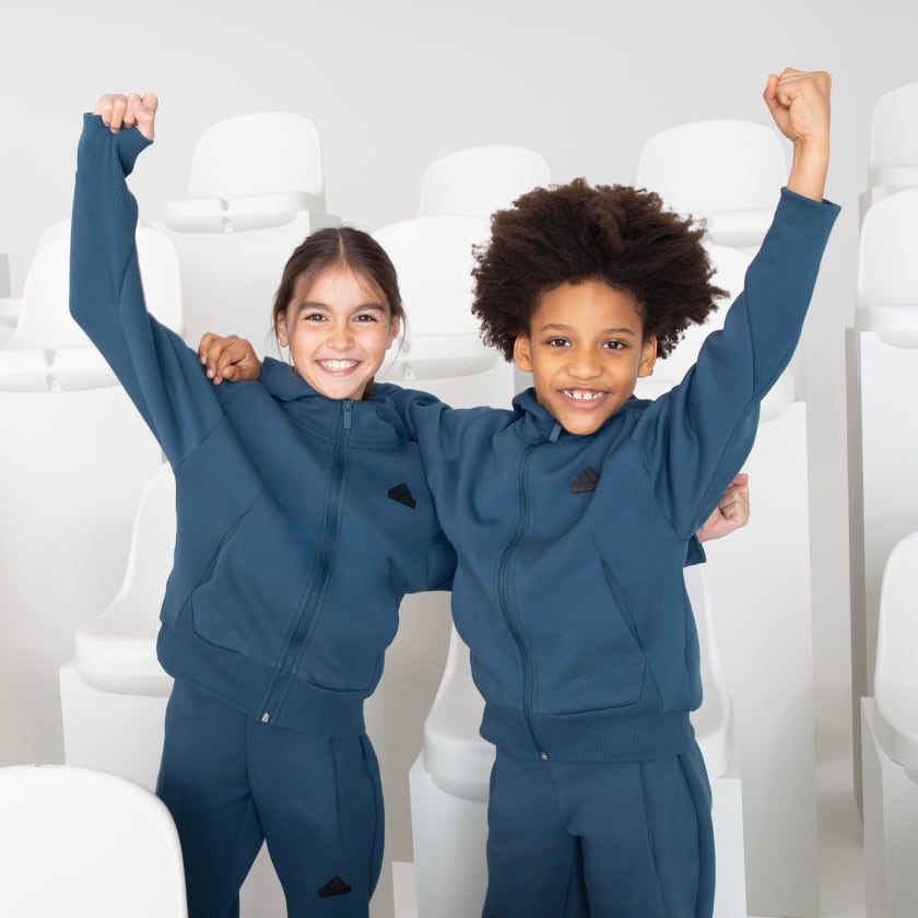 Adidas zip hot sale hoodie kids