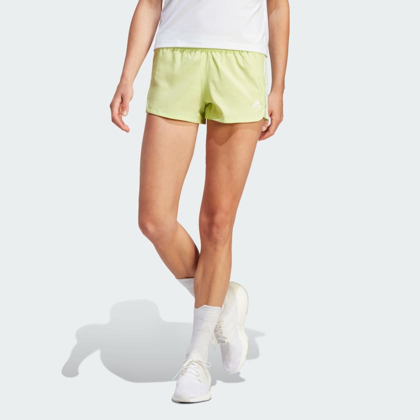 adidas Pacer 3-Stripes Woven Shorts - Green | Women's Training | adidas US
