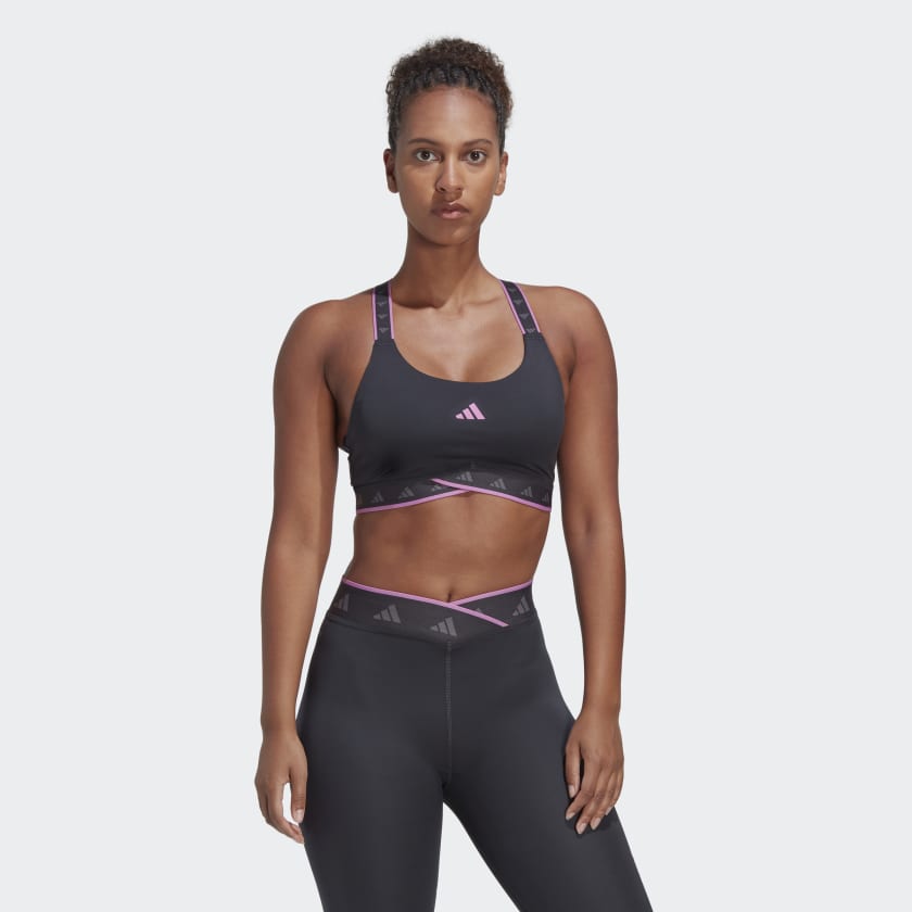 adidas Top Deportivo Powerimpact Training Techfit Soporte Medio Gris adidas Mexico