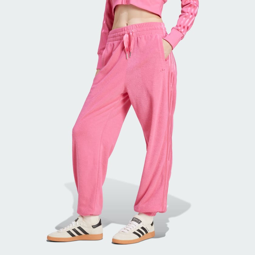 Adidas pink joggers online