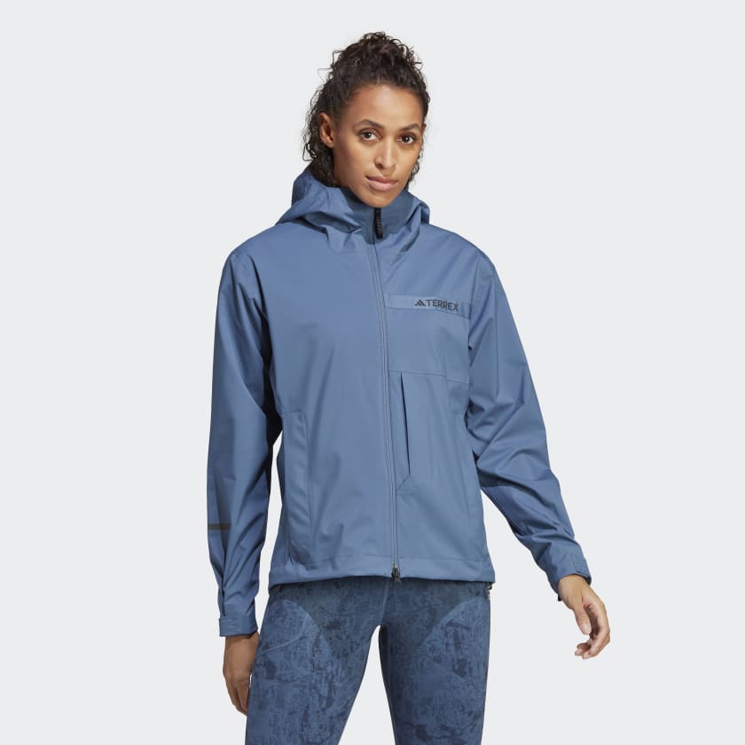 adidas Terrex Multi RAIN.RDY 2.5-Layer Rain Jacket - Blue | adidas UK