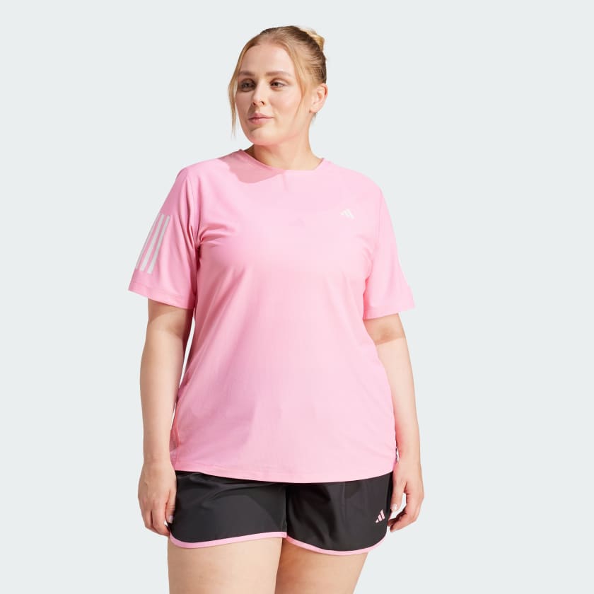 adidas Own The Run T Shirt Grote Maat Roze adidas Offici le Shop
