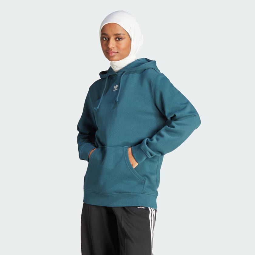 Preowned Adidas Aqua Green Blue Hoodie women-Size Small Excellent