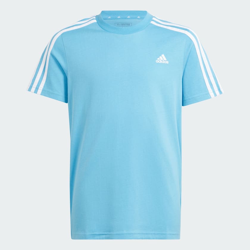 adidas Playera Essentials 3 Franjas Algodon Azul adidas Mexico