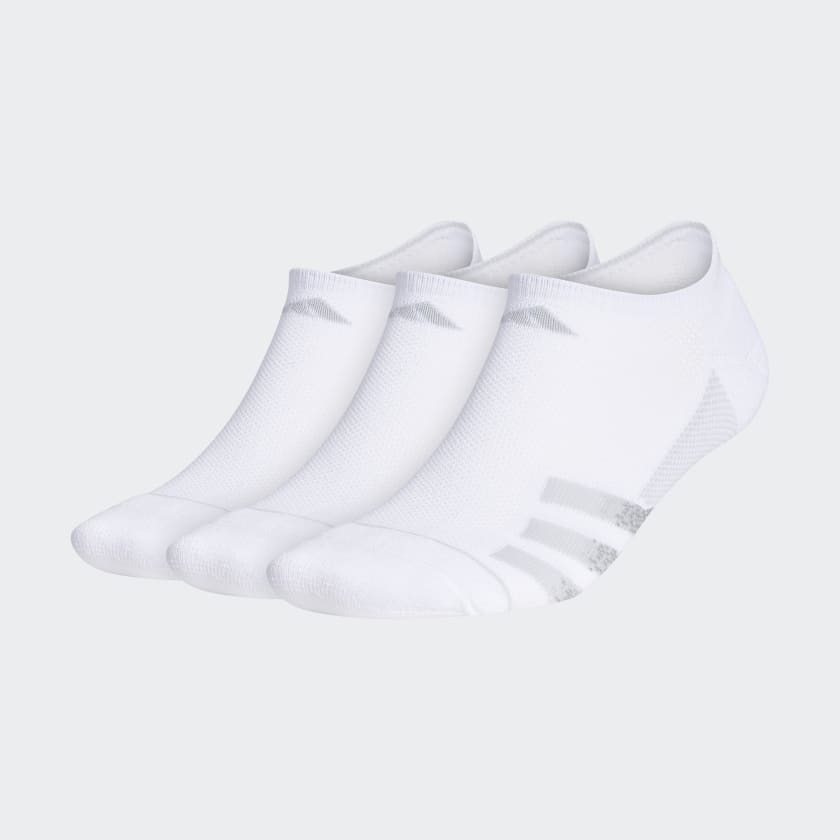adidas Superlite Stripe No-Show Socks 3 Pairs - White | Men's Training ...