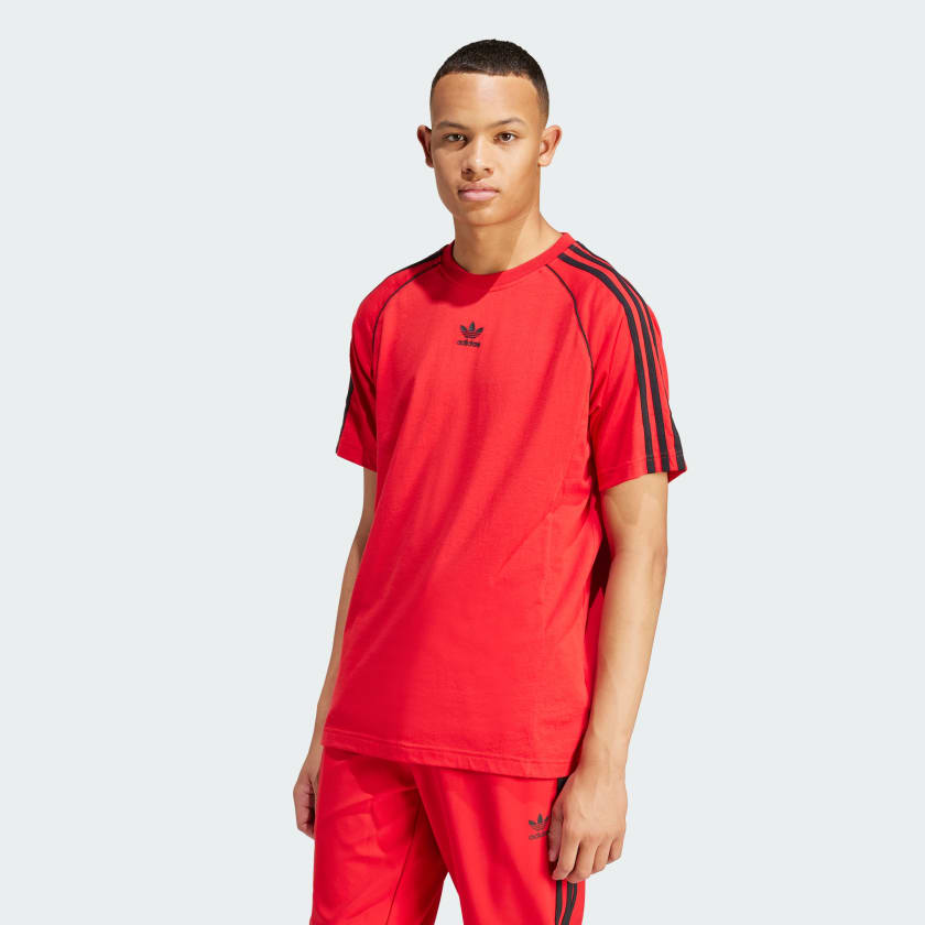 T shirt adidas blanc rouge shop