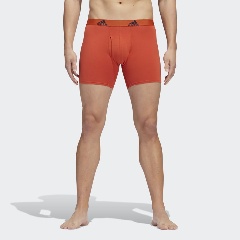 adidas Performance Boxer Briefs 4 Pairs 'Legend Ink/Clear Onix/Bright Red'  - GB4091