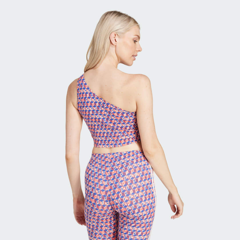 One shoulder adidas top store
