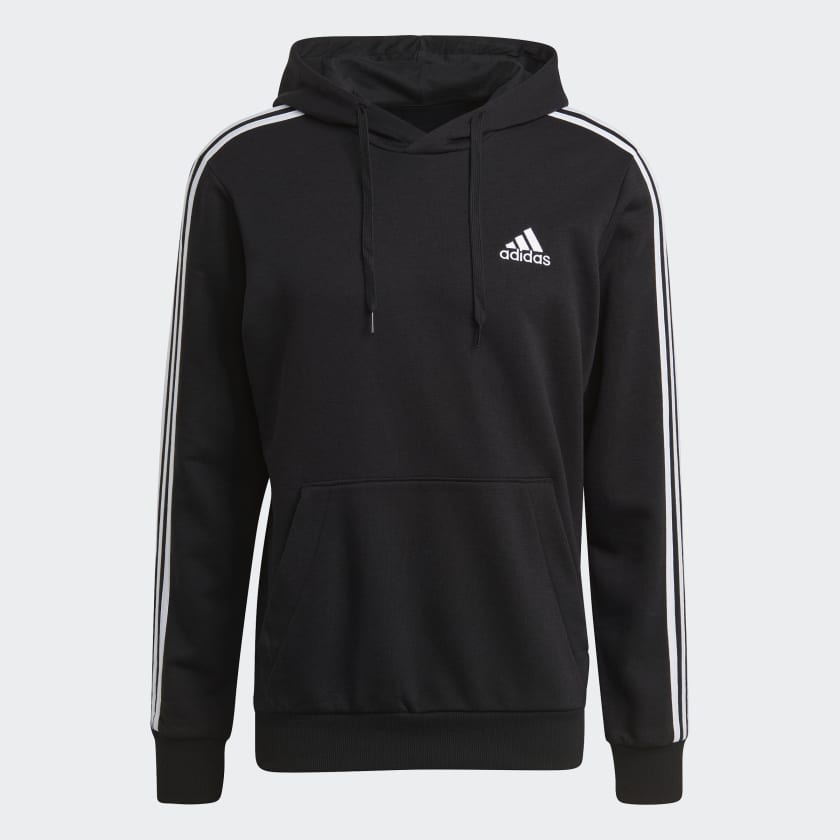 Polera con Capucha Essentials 3 Tiras Negro adidas adidas Peru