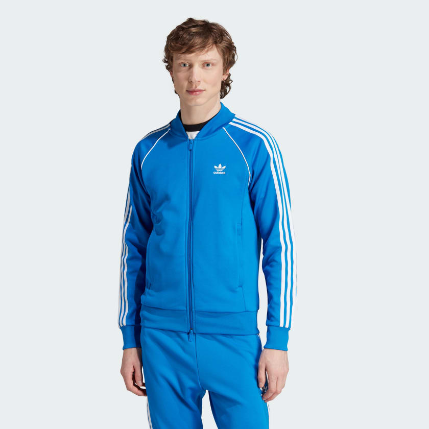 Adidas coat blue deals