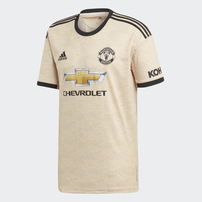adidas Camiseta Uniforme de Visitante Manchester United - Beige ...