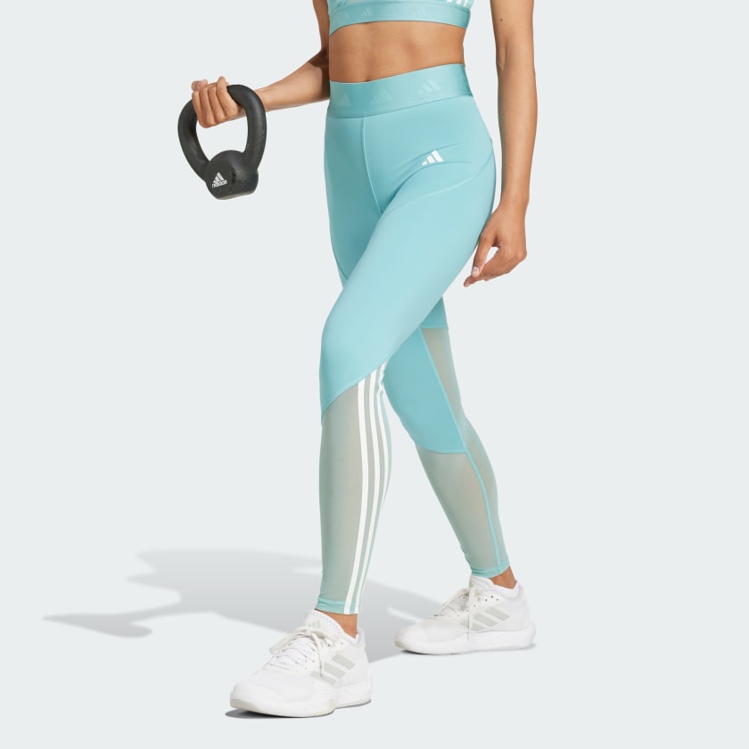 adidas Hyperglam Full Length Leggings Turquoise adidas UK