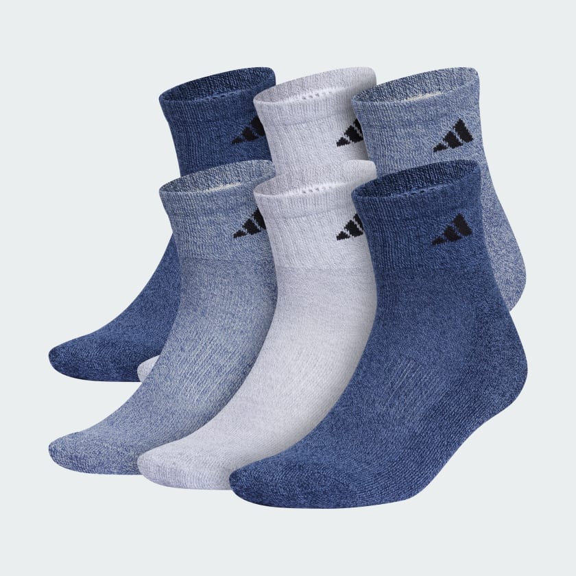 Cushioned Socks | Comfy Quarter Crew | Seaside Blue