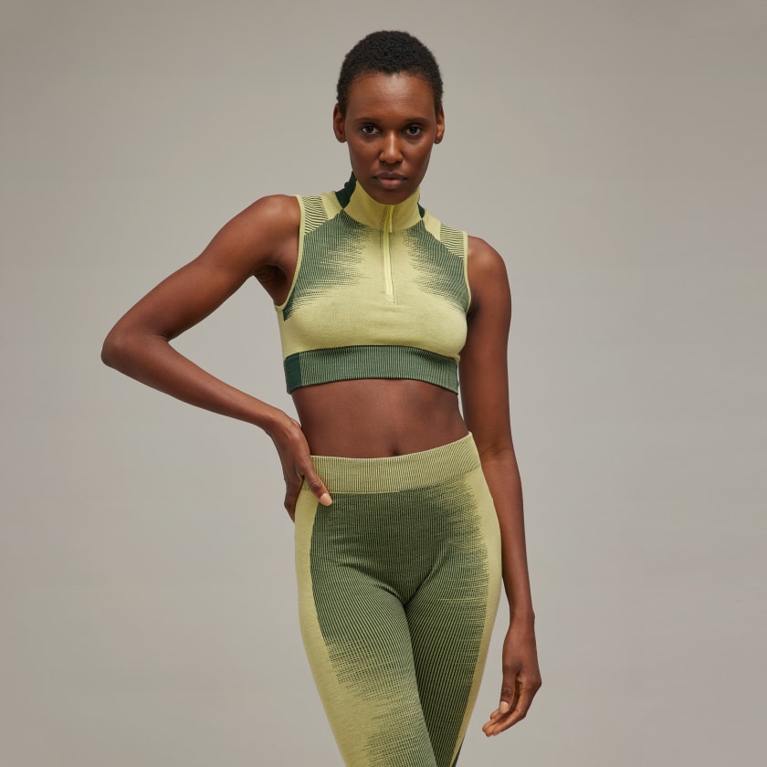 Green nike crop top hot sale